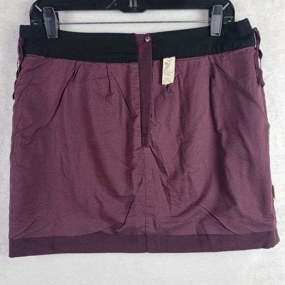 Anthropologie Skirt Purple Black Bohemian Embroidery Sz 8 Whimsigoth Grunge - Picture 5 of 10